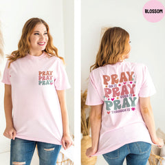 Comfort Colors® Religious Shirt, Pray Shirt, Pray On It Shirt, Pray Over It Shirt, Pray Through It Shirt, Jesus Shirt, Christian Shirt