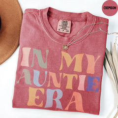 Comfort Colors® In My Auntie Era Shirt, Auntie Shirt, Gift for Aunt, Aunt Birthday Gift, Pregnancy Announcement Shirt for Aunt