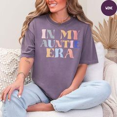 Comfort Colors® In My Auntie Era Shirt, Auntie Shirt, Gift for Aunt, Aunt Birthday Gift, Pregnancy Announcement Shirt for Aunt