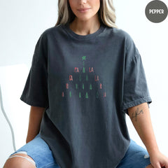 Comfort Colors® Fa La La Christmas Tree Shirt, Funny Christmas T-Shirt, Cute Christmas Shirt, Holiday Shirt, Christmas Gifts
