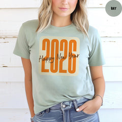 Comfort Colors® Happy New Year Shirt, Hello 2026 Shirt, Happy New Year Party T-Shirt, Family Holiday Tee, New Year Crew Shirt
