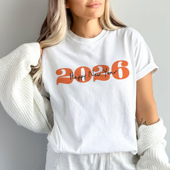 Comfort Colors® Hello 2026 Shirt, Happy New Year Shirt, New Year 2026 Shirt, Happy New Year Party T-Shirt, Family Holiday Tee