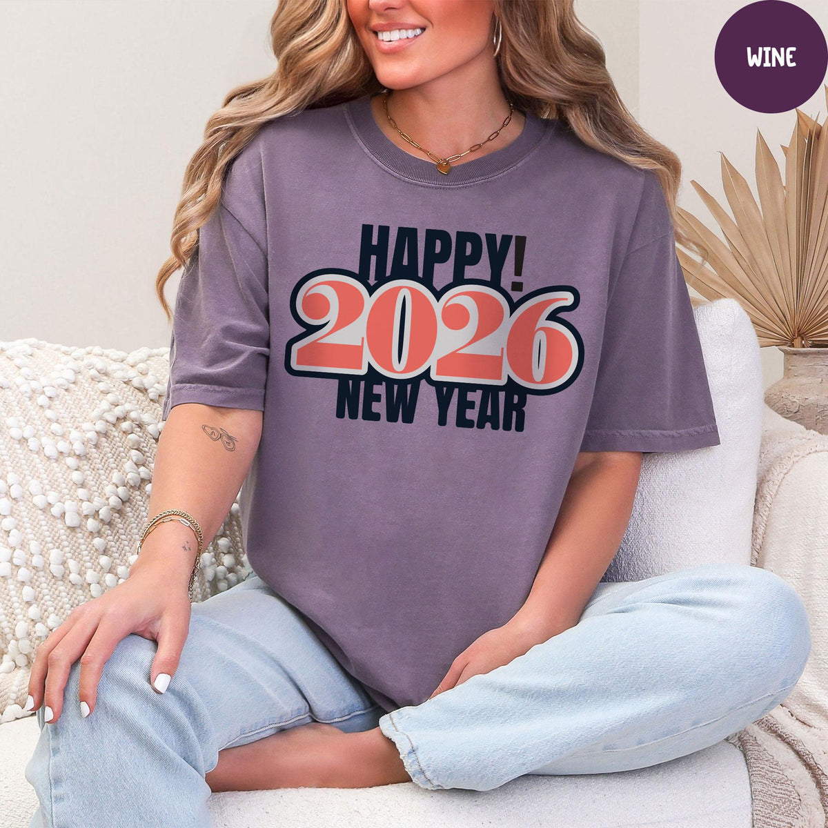 Comfort Colors® Happy New Year Shirt, ,Happy New Year 2026 Tee, New Year Crew Shirt, Family Holiday Tee, New Year Party Outfits