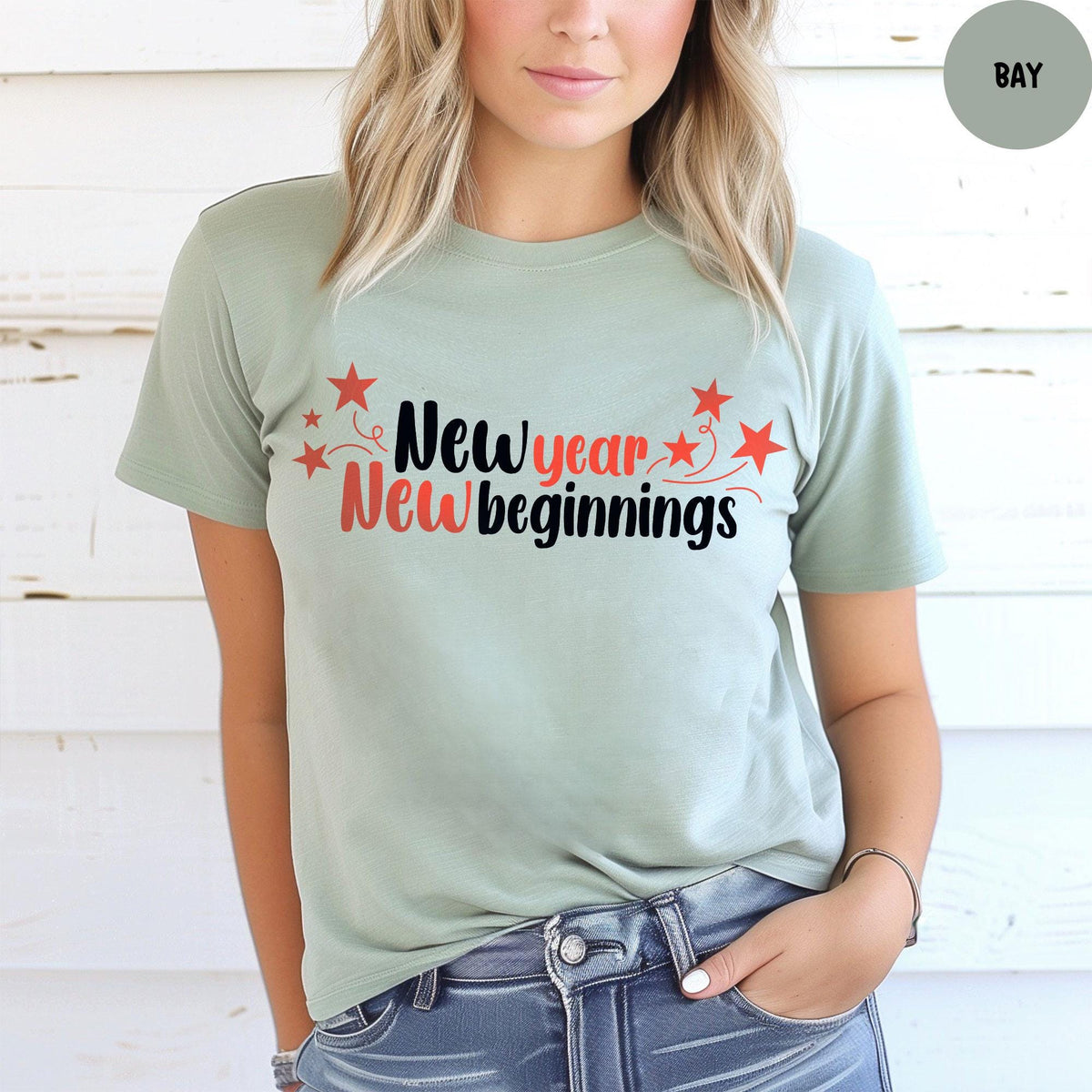 Comfort Colors® New Year New Beginnings Shirt, Happy New Year Shirt, New Year 2026 Shirt, New Year Party Gift, Christmas Holiday Tee
