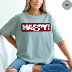 Comfort Colors® Happy New Year T-shirt, Hello 2026 Shirt, New Years Shirt,, Happy New Year Festive Party Shirts, 2026 Women's Shirts