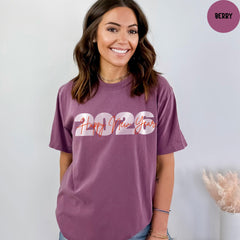 Comfort Colors® Happy New Year 2026 Shirt, Family Christmas Shirt, Hello 2026 Shirt, Family Matching New Years Shirts