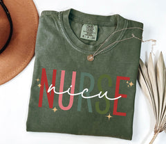 Comfort Colors® NICU Christmas Shirt - Festive T-Shirt - NICU Nurse Gift - Neonatal Holiday Tee