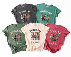 Comfort Colors® Horse Christmas Shirt - Oh What Fun It Is To Ride - Festive Horse Tee - Farm Animal T-Shirt