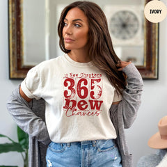Comfort Colors® 12 New Chapters 365 New Chances Shirt, Inspirational Shirts, New Year Gift, Welcome 2026 Shirts, New Years Party