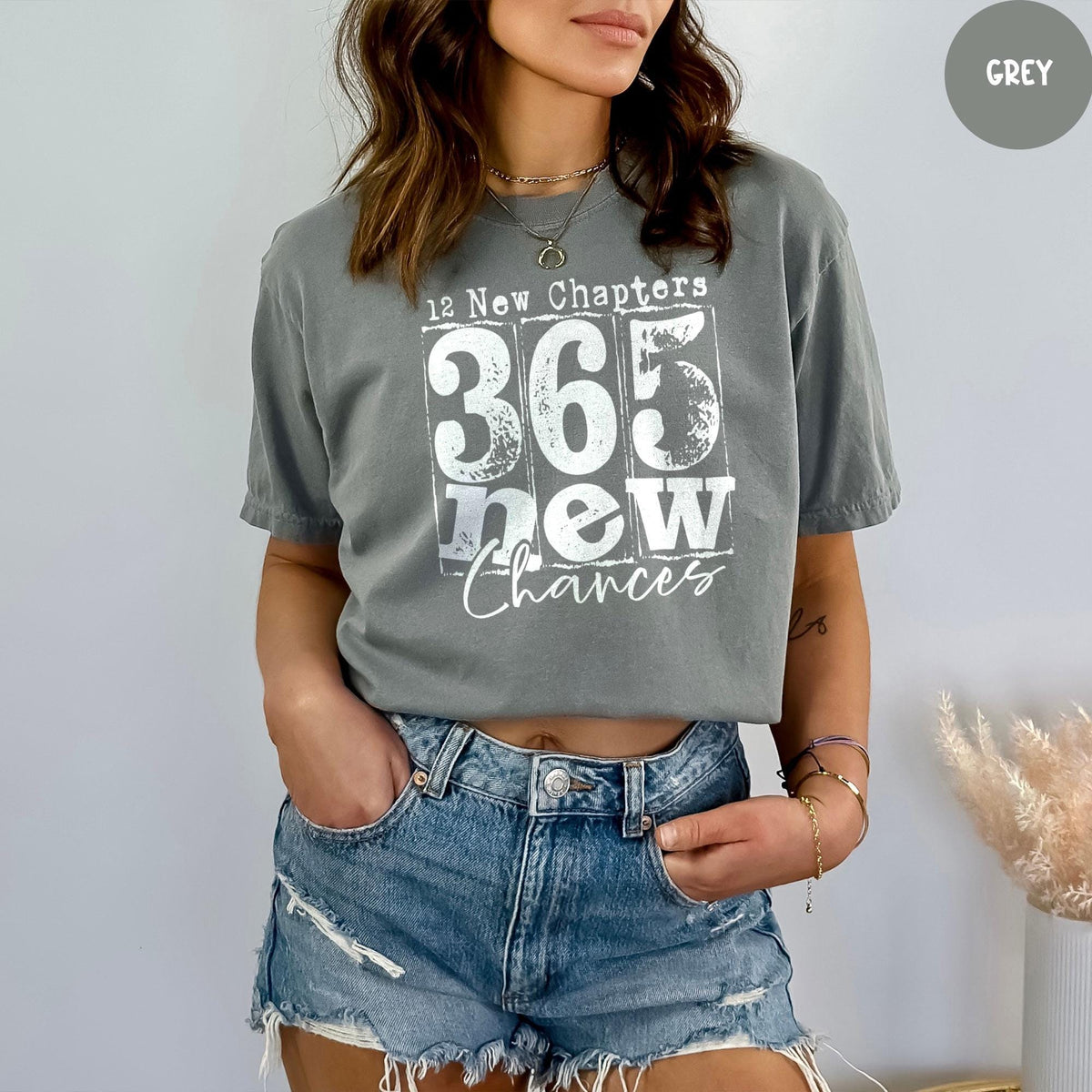Comfort Colors® 12 New Chapters 365 New Chances Shirt, Inspirational Shirts, New Year Gift, Welcome 2026 Shirts, New Years Party