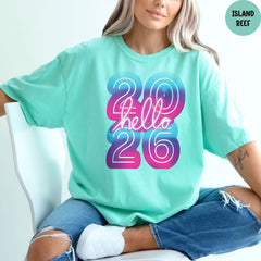 Comfort Colors® Hello 2026 Shirt, New Year 2026 Shirt, Welcome 2026 Shirt, New Year Party Shirt, Christmas Shirt, Christmas Gift