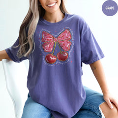 Comfort Colors® Cherry T-Shirt, Valentines Day Cherry Shirt, Cute Valentines T-Shirt, Valentines Day Gifts, Gift For Woman