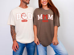 Comfort Colors® Christmas Mom Dad Shirt - Matching Xmas T-Shirts - New Mom Dad Tee - Couple Gift