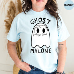 Comfort Colors® Ghost Malone Shirt, Cute Ghost Shirt, Halloween Ghost Shirt, Funny Halloween Shirt, Spooky Season Shirt