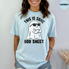 Comfort Colors® This is Some Boo Sheet, Cute Ghost Shirt, Funny Halloween T Shirt, Gift for Halloween, Halloween Ghost Shirt