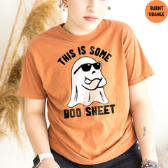Comfort Colors® This is Some Boo Sheet, Cute Ghost Shirt, Funny Halloween T Shirt, Gift for Halloween, Halloween Ghost Shirt