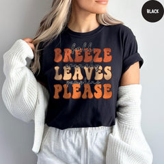 Comfort Colors® Fall Breeze Crunchy Leaves Pumpkins Please Shirt, Fall Leaves Shirt, Autumn Leaves Shirt, Fall Gifts, Fall Shirt