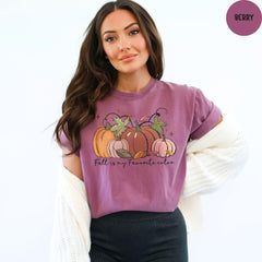 Comfort Colors® Fall Pumpkin T-Shirt, Fall is My Favorite Color, Thanksgiving Shirt, Pumpkins Shirt, Fall Leaves Shirt