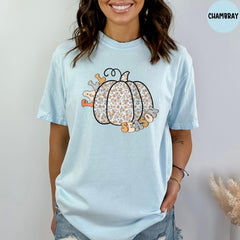 Comfort Colors® Fall Season T-Shirt, Fall Pumpkin Shirt, Floral Fall Shirt, Autumn Shirt, Fall Apparel, Thanksgiving Gifts