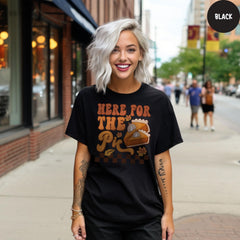 Comfort Colors® Here For The Pie Shirt, Pumpkin Pie Shirt, Thanksgiving Pumpkin Pie Shirt, Funny Thanksgiving Tee