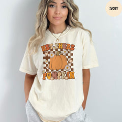 Comfort Colors® Hey There Pumpkin Shirt, Fall Pumpkin Shirt, Cute Fall Shirt, Thanksgiving Tshirt, Thankful Shirt, Hello Pumpkin