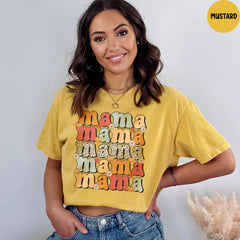 Comfort Colors® Mama Shirt, Floral Mama Shirt, Thanksgiving Mama Shirt, Mama Fall Shirt, Fall Coquette Shirt, Autumn Mama T-Shirt