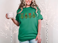 Christmas Tree T-Shirt - Cute Winter Tee - Festive Xmas Gift - Holiday Crewneck - Matching Christmas - Winter Shirt - Vintage Trees Tee