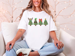 Christmas Tree T-Shirt - Cute Winter Tee - Festive Xmas Gift - Holiday Crewneck - Matching Christmas - Winter Shirt - Vintage Trees Tee