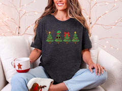 Christmas Tree T-Shirt - Cute Winter Tee - Festive Xmas Gift - Holiday Crewneck - Matching Christmas - Winter Shirt - Vintage Trees Tee