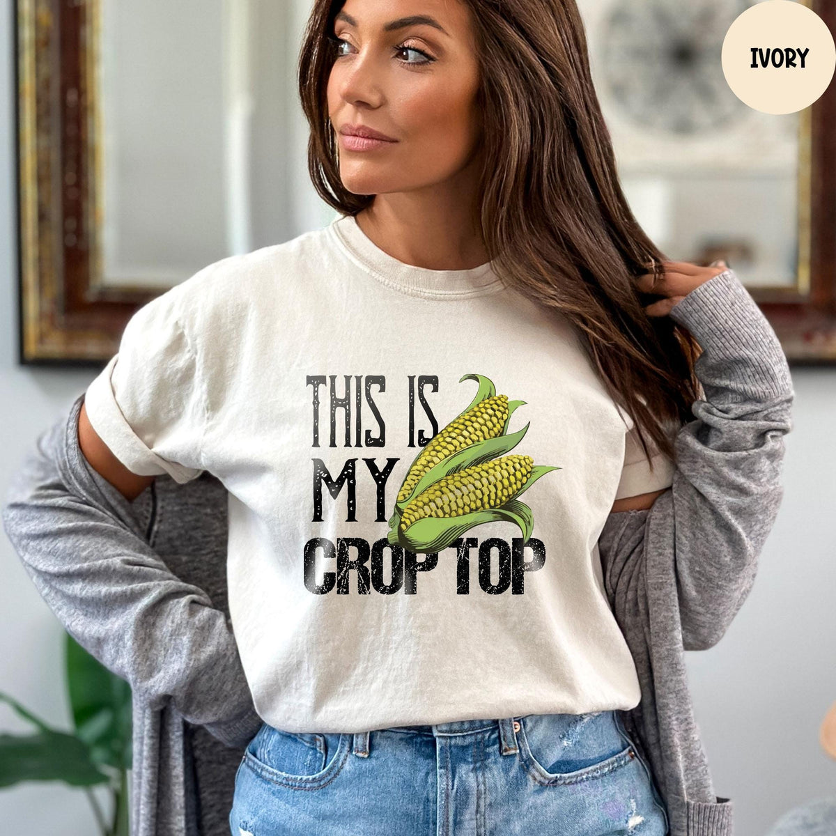 Comfort Colors® This Is My Crop Top Shirt, Farm Life T-Shirt, Gift For Farm Girl, Funny Farmer Shirt, Farmer shirt, Country Girl Shirt