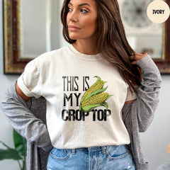 Comfort Colors® This Is My Crop Top Shirt, Farm Life T-Shirt, Gift For Farm Girl, Funny Farmer Shirt, Farmer shirt, Country Girl Shirt