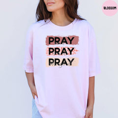 Comfort Colors® Pray Shirt, Jesus Shirt, Religious Shirt, Christian Shirt, Gift For Her, Bible Verses T-Shirt, Gift for Mom