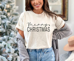 Comfort Colors® - Merry Christmas Shirt - Xmas Crewnecks - Christmas Shirts - Winter Clothing - Christmas Presents - Holiday T-shirts