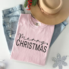 Comfort Colors® - Merry Christmas Shirt - Xmas Crewnecks - Christmas Shirts - Winter Clothing - Christmas Presents - Holiday T-shirts