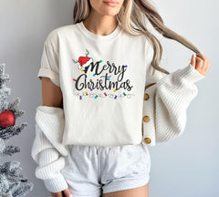 Comfort Colors® - Merry Christmas Shirt - Christmas Tees For Family - Xmas Crewneck - Christmas Shirts - Winter Clothing - Holiday Tshirts