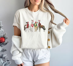 Comfort Colors® Horse Christmas Shirt - Funny Christmas Shirt - Holiday Tshirts - Western Christmas Shirt - Christmas Farm - Animals Shirt