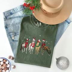 Comfort Colors® Horse Christmas Shirt - Funny Christmas Shirt - Holiday Tshirts - Western Christmas Shirt - Christmas Farm - Animals Shirt