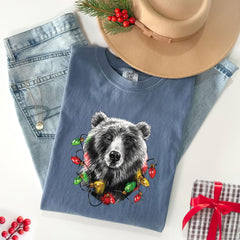 Comfort Colors® - Christmas Bear Shirt - Funny Christmas Shirt - Christmas Family Shirts - Christmas Animal Shirt - Holiday Tshirts - Winter