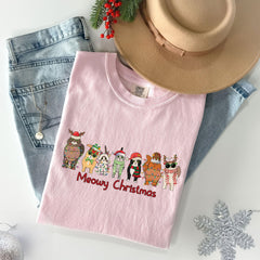 Comfort Colors® - Meowy Christmas Shirt - Cats Christmas Shirt - Cat Lover Tshirt - Cat Mom Shirt - Cat Shirts - Funny Christmas Shirt