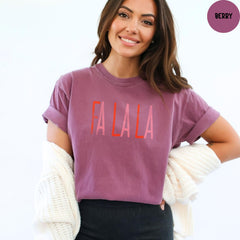 Comfort Colors® Fa La La La Christmas Tshirt, Christmas Party Shirt, Cute Christmas Holiday Outfit, Christmas Family Shirt