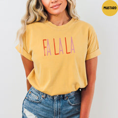 Comfort Colors® Fa La La La Christmas Tshirt, Christmas Party Shirt, Cute Christmas Holiday Outfit, Christmas Family Shirt