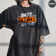 Comfort Colors® Happy New Year Shirt, ,Happy New Year 2026 Tee, New Year Crew Shirt, Family Holiday Tee, New Year Party Outfits
