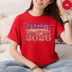 Comfort Colors® Happy New Year Shirt, Christmas T-shirt, New Year 2026 Gift, Happy New Year Festive Party Shirts