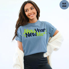 Comfort Colors® New Year New Me Shirt, Happy New Year Shirt, Merry Christmas Tee, New Year Party Outfit, 2026 Women's Shirts