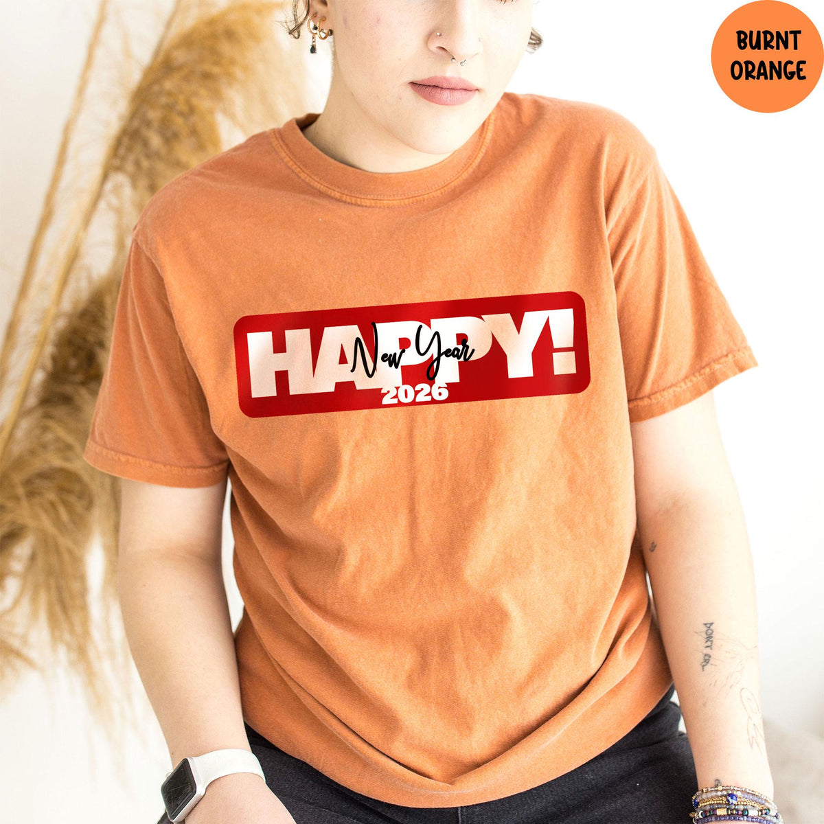 Comfort Colors® Happy New Year T-shirt, Hello 2026 Shirt, New Years Shirt,, Happy New Year Festive Party Shirts, 2026 Women's Shirts