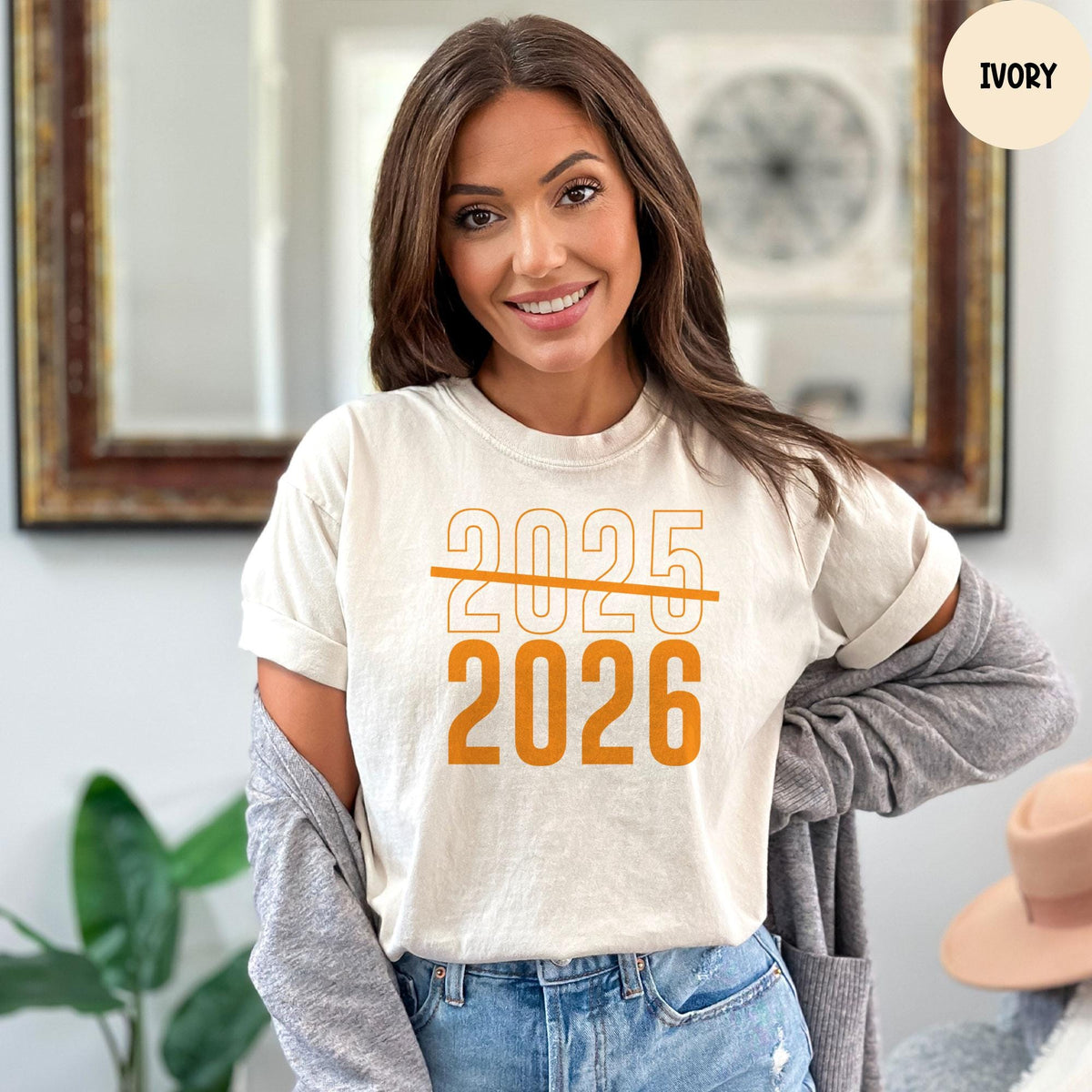 Comfort Colors® Happy New Year Shirt, Goodbye 2025, Hello 2026 Shirt, Happy New Year 2026 Crew Shirt, Christmas Matching Family Tee