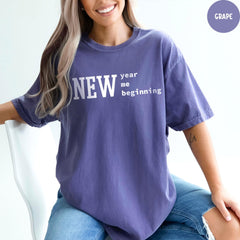 Comfort Colors® New Year Me Beginning, Happy New Year Shirt, Hello 2026 Shirt, Christmas T-shirt, Happy New Year 2026 Gift