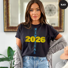 Comfort Colors® New Year 2026 Shirt, Hello 2026 Shirt, Happy New Year Shirt, Christmas T-shirt, Family Matching New Years Shirt