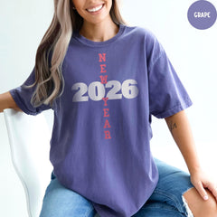 Comfort Colors® New Year 2026 Shirt, Hello 2026 Shirt, Happy New Year Shirt, Christmas T-shirt, Family Matching New Years Shirt