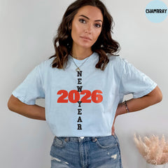 Comfort Colors® New Year 2026 Shirt, Hello 2026 Shirt, Happy New Year Shirt, Christmas T-shirt, Family Matching New Years Shirt